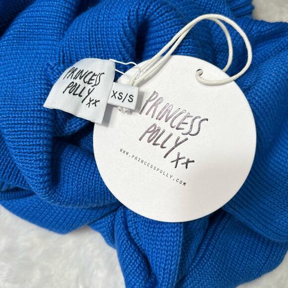 Princess Polly Colbolt Blue Knit Larnee Turtleneck Womens Sweater Blue Small - Picture 13 of 14